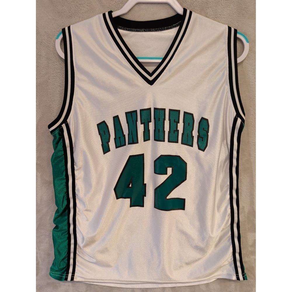 Womens XL Panthers‎ Basketball Jersey #42 White Green SMI USA Made